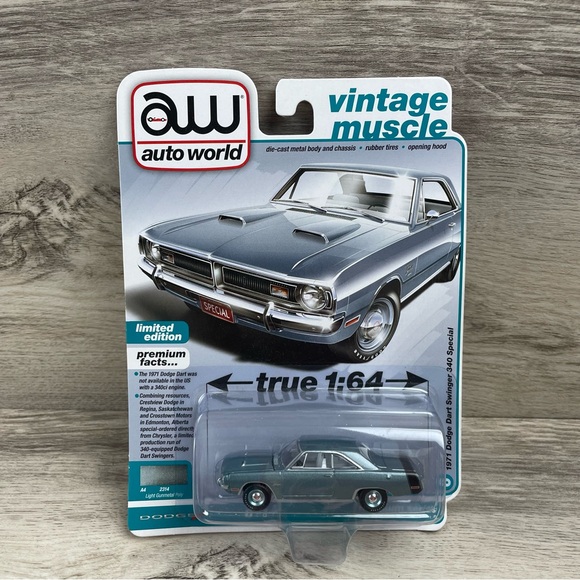 Auto World 1:64 - 1971 Dodge Dart Swinger 340 Special (Light Gunmetal) - Picture 1 of 3